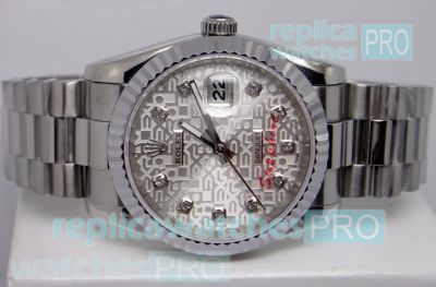 Replica Rolex Datejust Silver Computer Face SS Case Watch